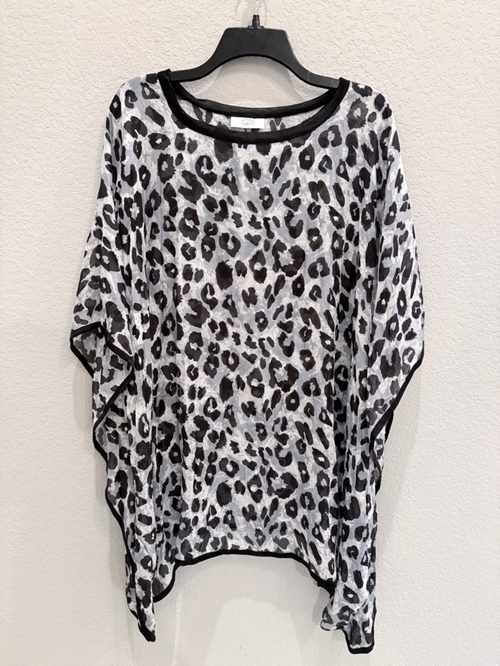 Treska Leopard Print Sheer Swim Cover-Up